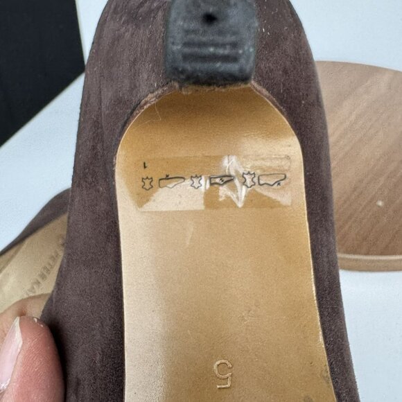 Peter Kaiser Two Tones Brown Taupe Bow Low‎ Heels suede Leather Womens 7US / 5UK - Picture 6 of 8